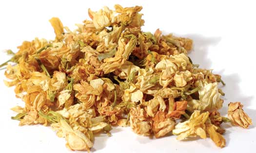 Dried whole jasmine flowers for tea from Wolf Moon Azure, perfect for brewing aromatic herbal tea