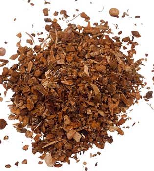 Wild crafted cramp bark cut in small pieces, ideal for herbal remedies and natural health solutions
